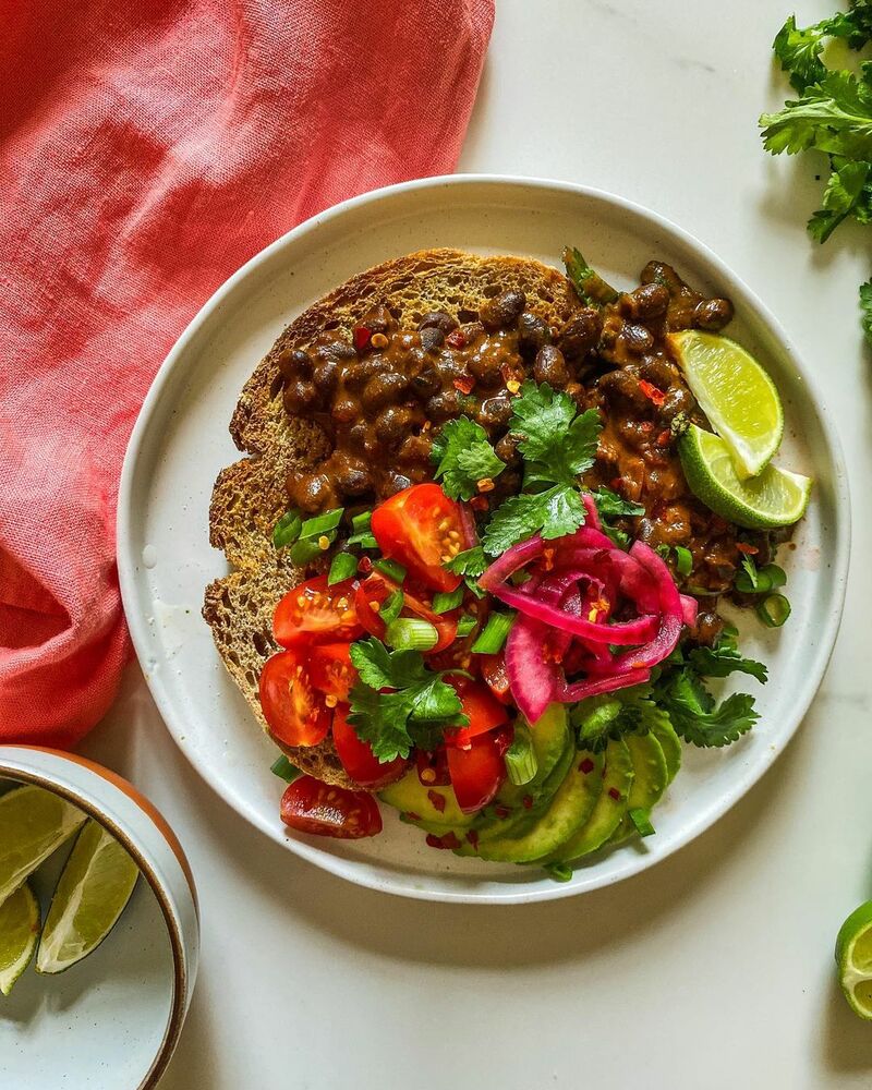 Spiced Black Beans Toast Recipe The Feedfeed