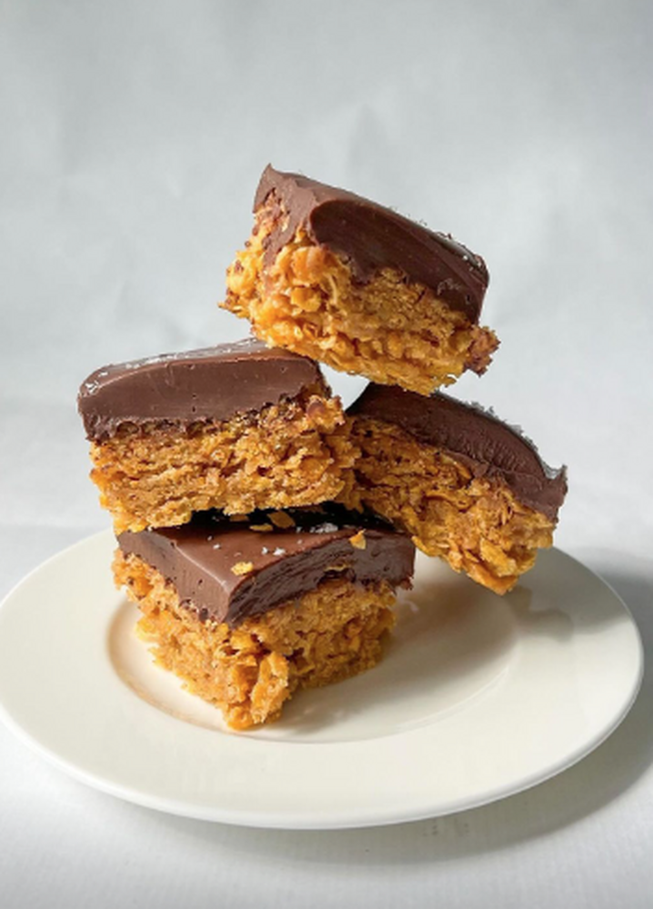 Crunchy Peanut Butter Chocolate Bars by Quick & Easy