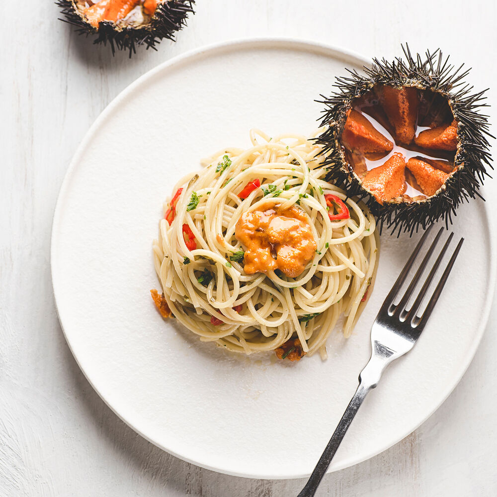 Creamy Uni Pasta (Japanese sea urchin pasta) - Tiffoodss