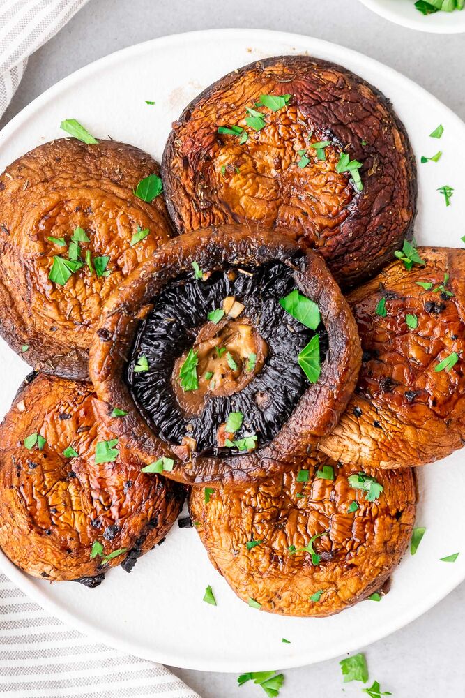 Air Fryer Portobello Mushrooms Recipe The Feedfeed