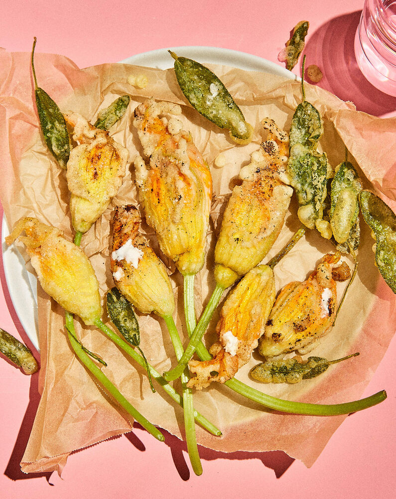 Fried Squash Blossoms & Sage Leaves by themosthungry Quick & Easy