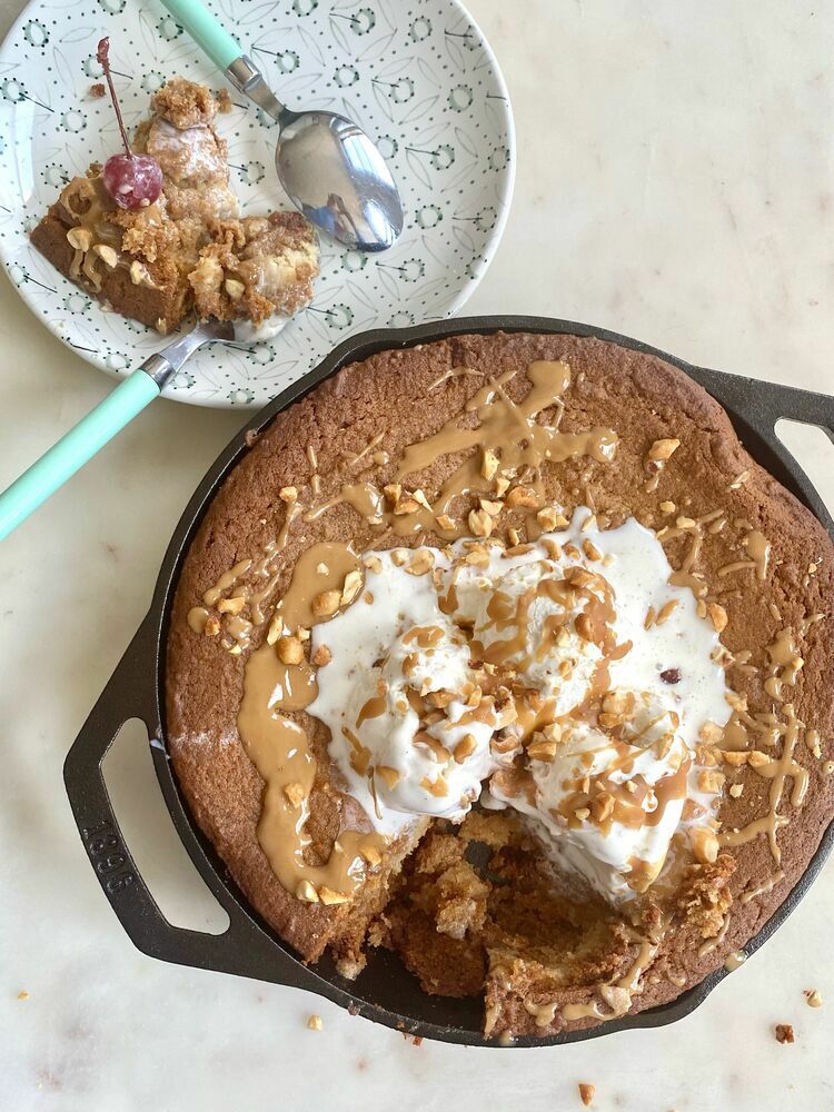 Peanut Butter Chocolate Chip Skillet Cookie by vegamelon, Quick & Easy  Recipe