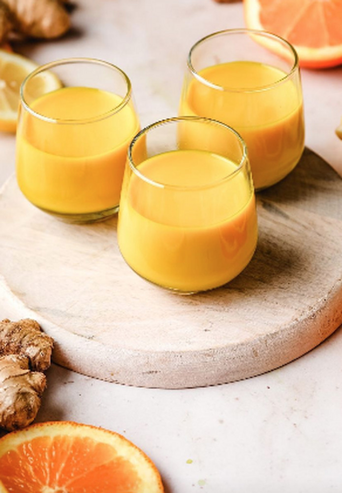 Lemon Ginger Turmeric Wellness Juice Shots Recipe.