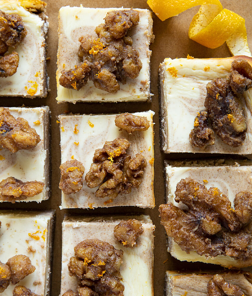 Keto CinnamonOrange Cheesecake Bars Video Recipe The Feedfeed