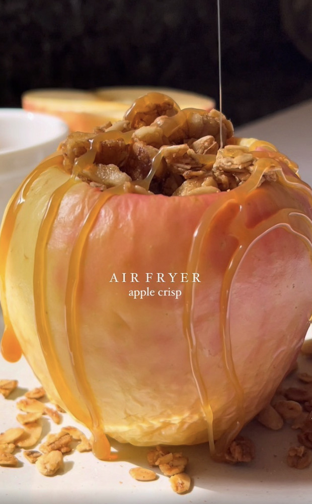 Single Serve Air Fryer Apple Crisp Recipe | The Feedfeed