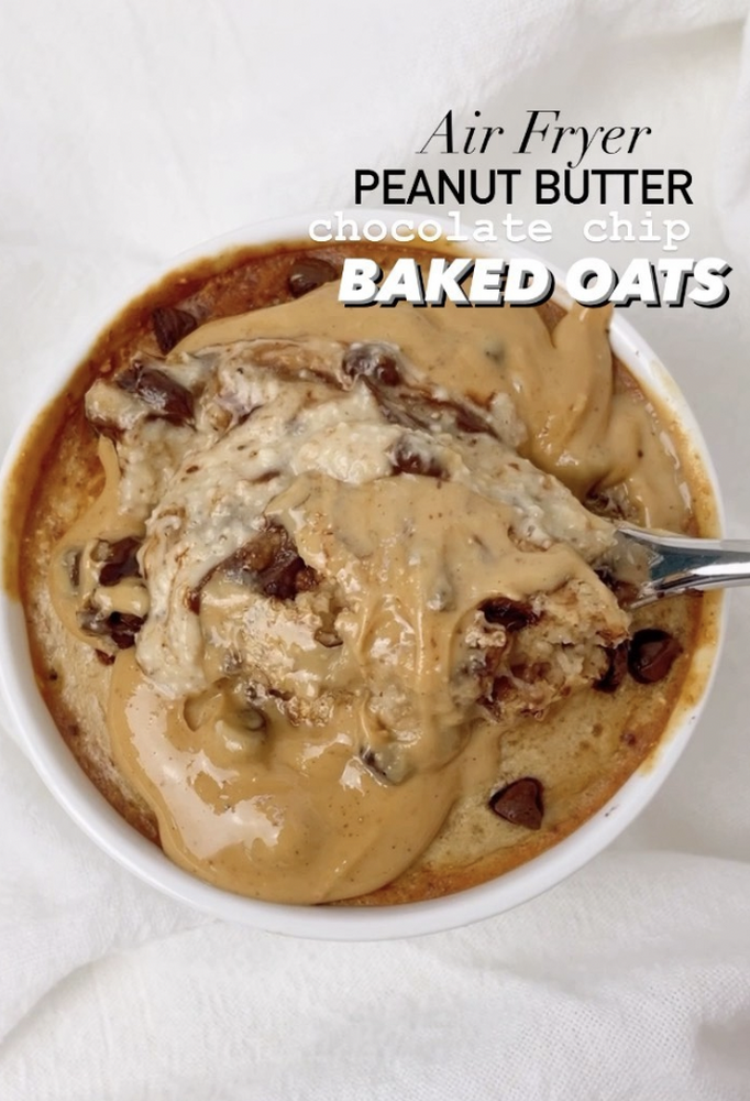 Air Fryer Peanut Butter Chocolate Baked Oats Recipe The Feedfeed