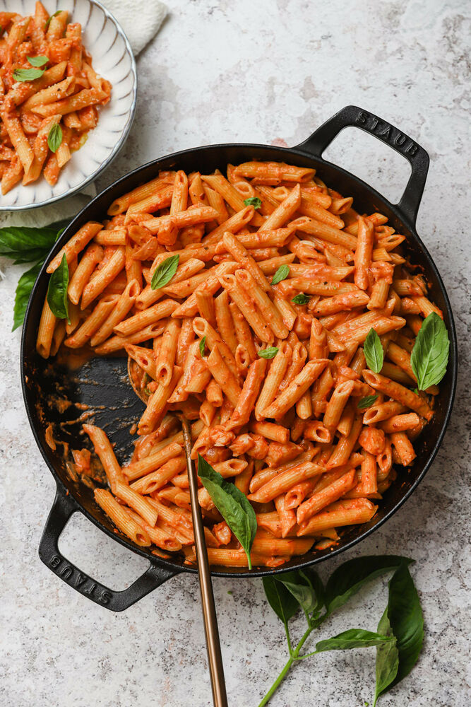 Creamy Pasta alla Vodka with Shrimp Video Recipe The Feedfeed