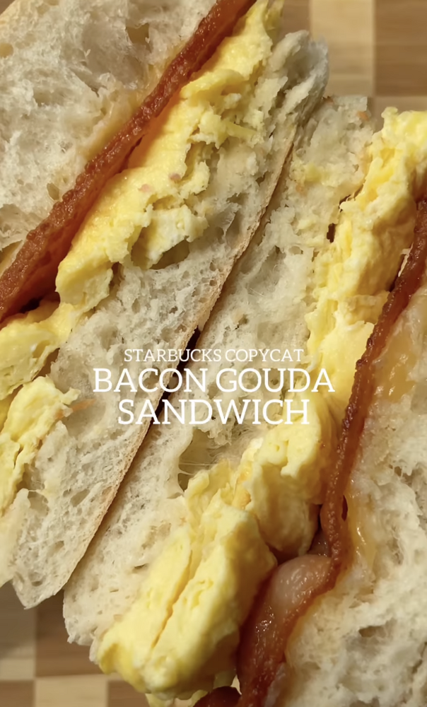 Copycat Starbucks Bacon Gouda Breakfast Sandwich 