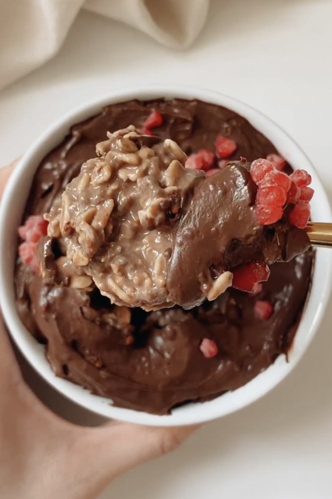 Chocolate Mousse Overnight Oats Recipe The Feedfeed