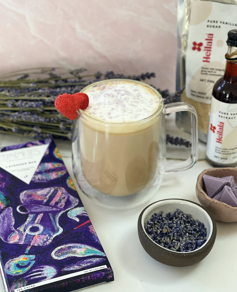 Homemade White Chocolate Lavender Iced Coffee