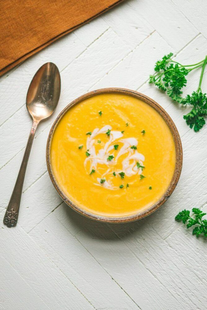 Creamy Roasted Kabocha Squash Pumpkin Soup by Quick