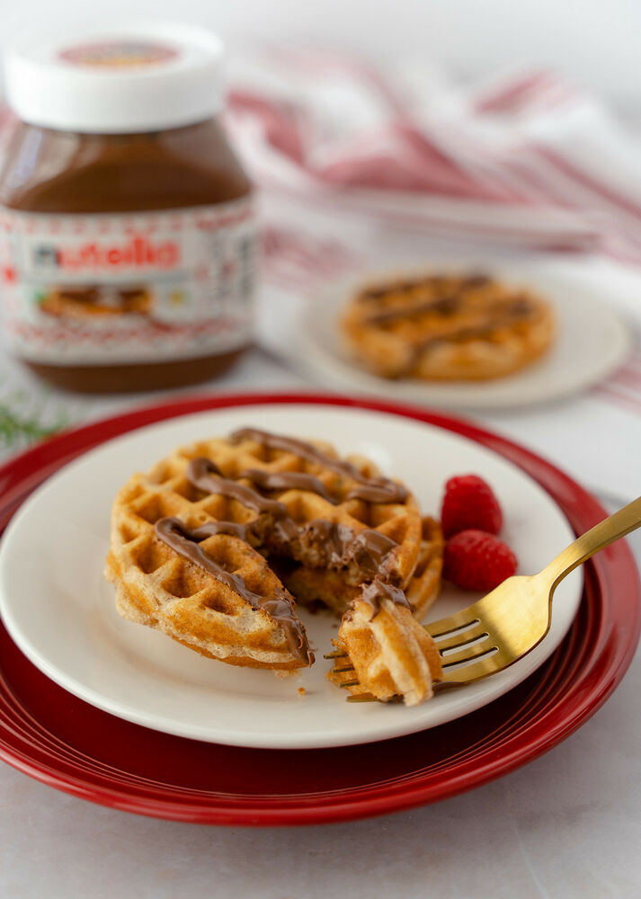 Apple Cinnamon Belgian Waffles with Nutella®