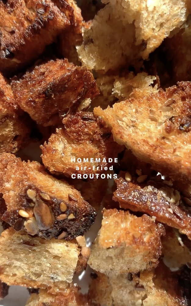 Homemade AirFried Croutons Recipe The Feedfeed