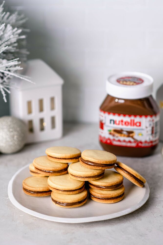 Salted Nutella & Peanut Butter Sandwich Cookies