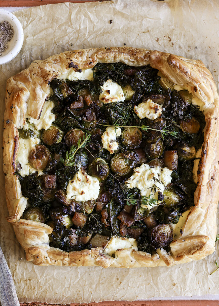 Pancetta, kale and Brussels Sprout Galette Recipe The Feedfeed