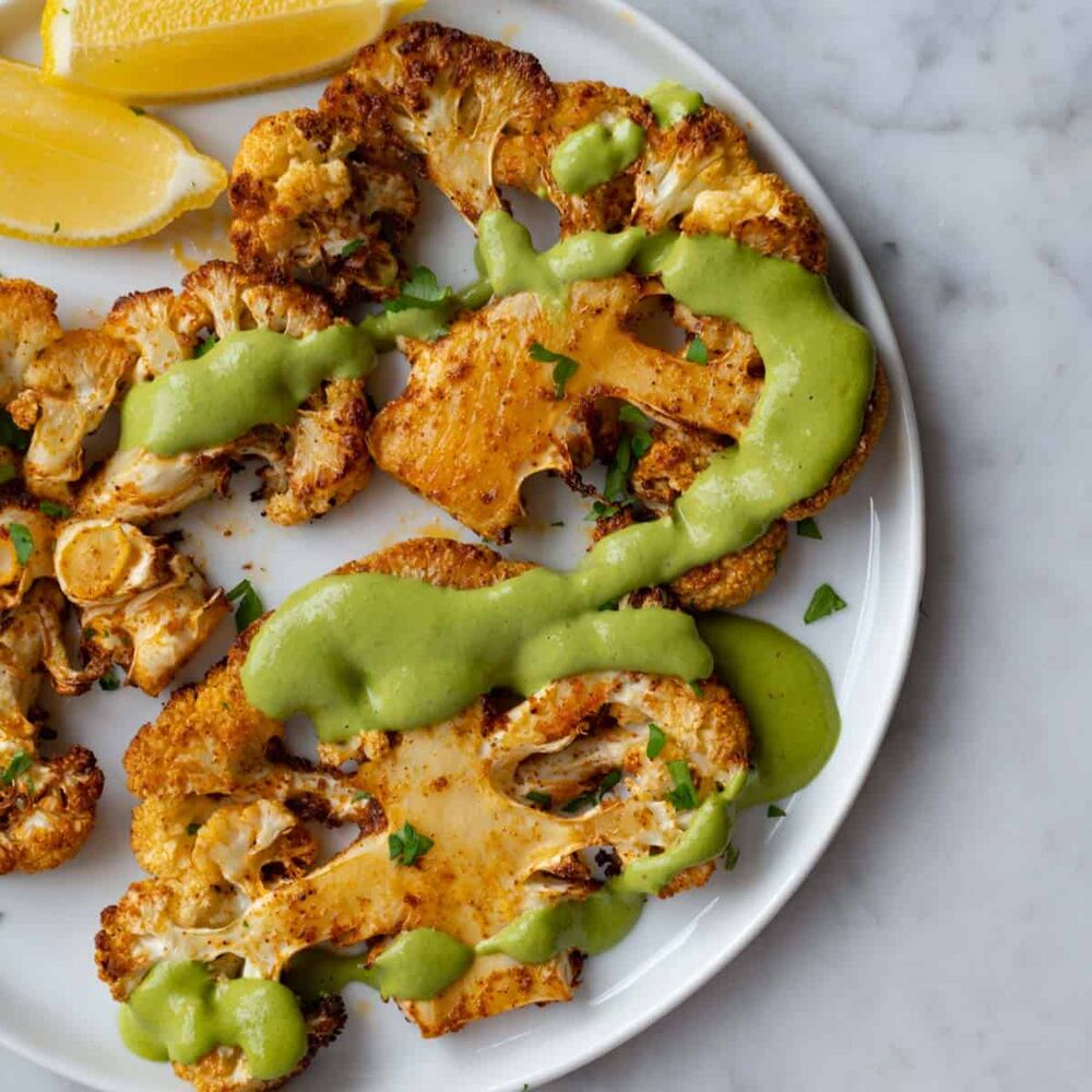 Vegan Roasted Cauliflower Steaks Recipe | The Feedfeed