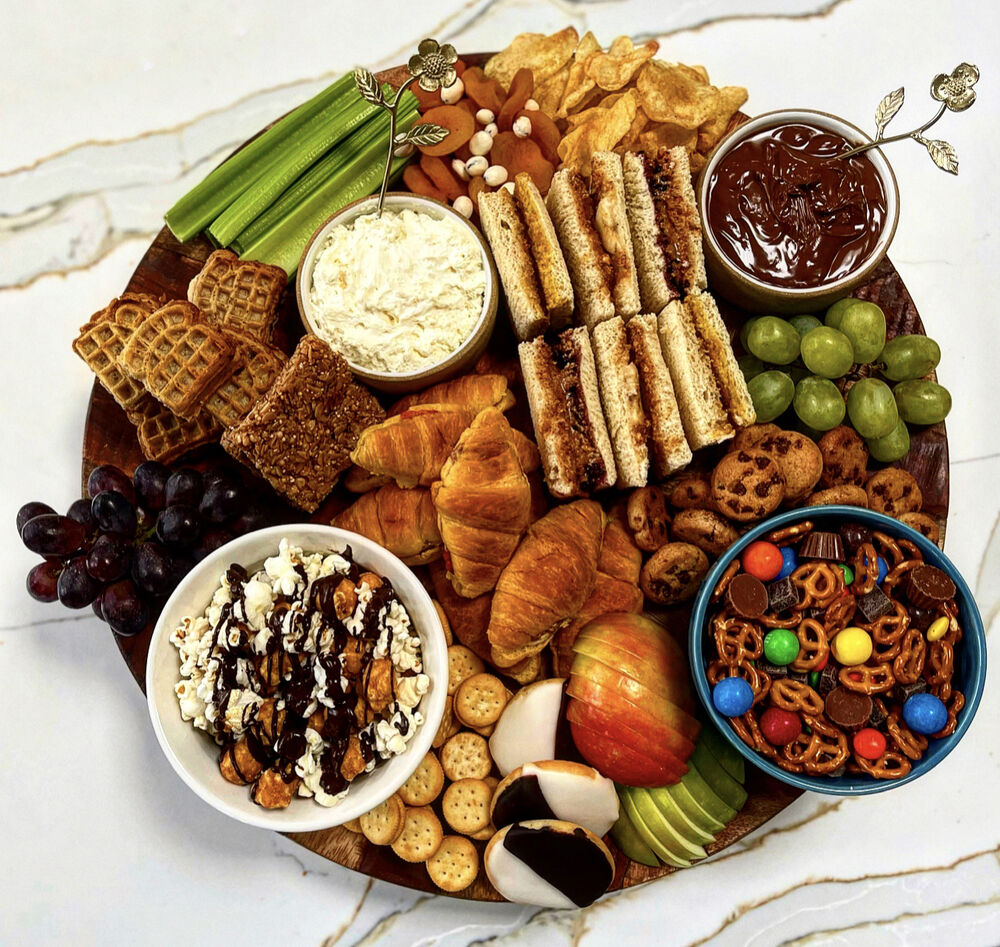 Party Grazing Snack Tray - With Peanut Butter on Top