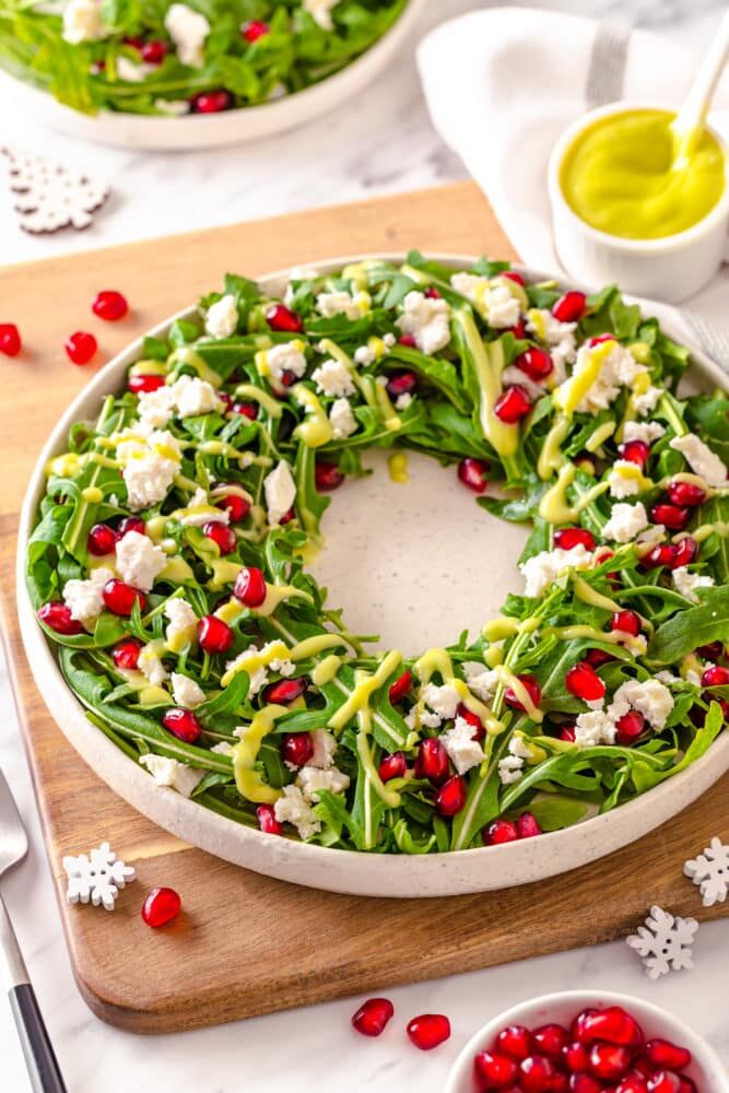 Christmas Wreath Salad with Avocado Dressing Recipe The Feedfeed