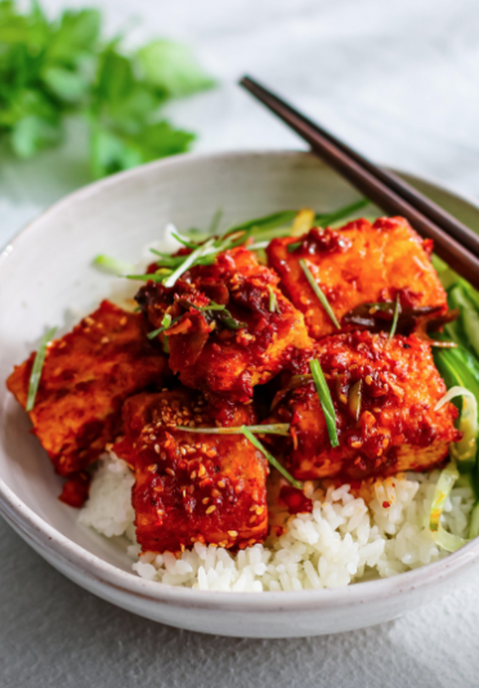 Chili Braised Tofu Bowls by alittlepositivityeveryday Quick & Easy