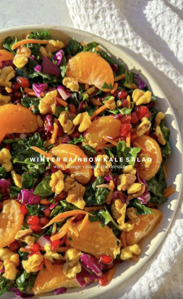 Winter Rainbow Kale Salad
