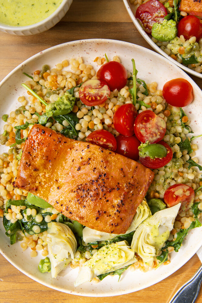 Mediterranean Salmon Bowl | Video Recipe The Feedfeed