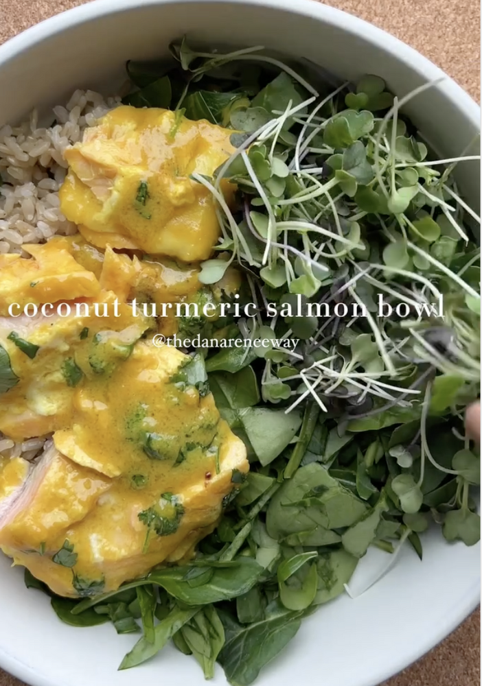 Coconut Turmeric Salmon Bowl Recipe The Feedfeed