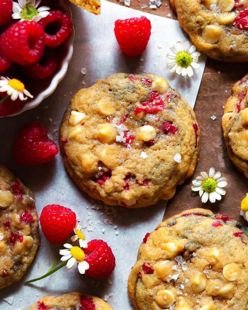 Raspberry White Chocolate Chip Cookies Recipe | The Feedfeed