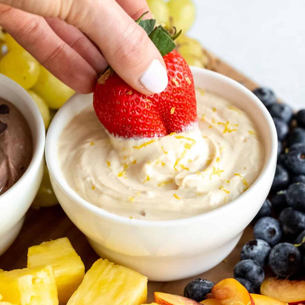 High Protein Yogurt Fruit Dip Recipe | The Feedfeed