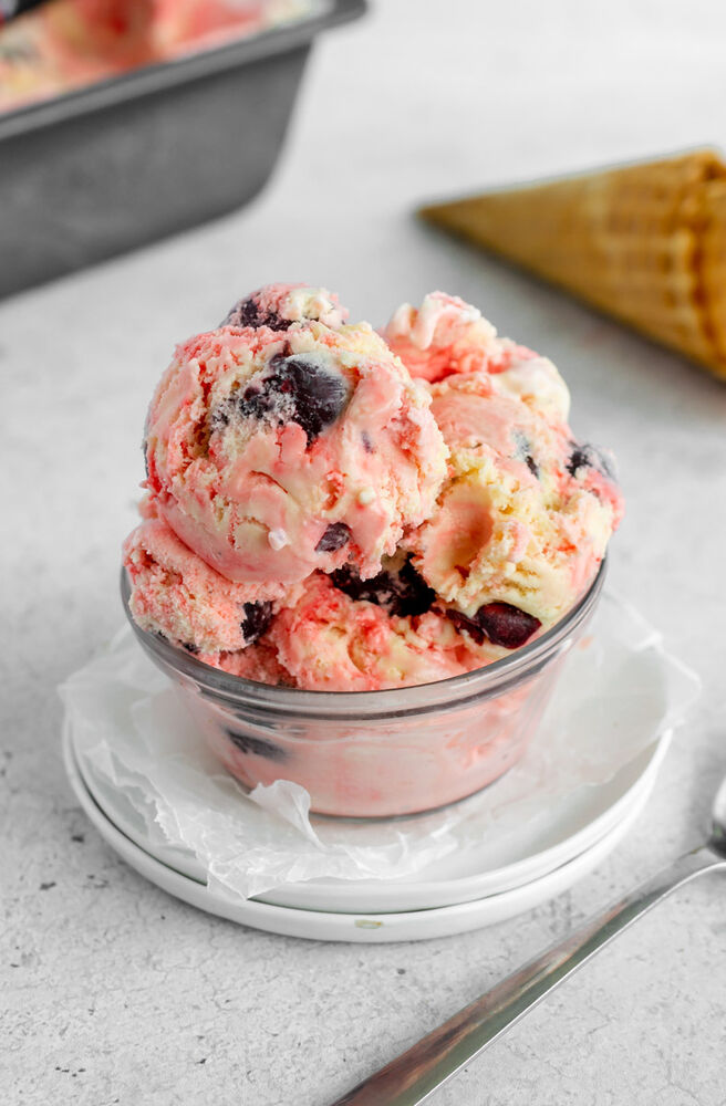Black Cherry Ice Cream by fitandfullwithsam Quick & Easy Recipe The