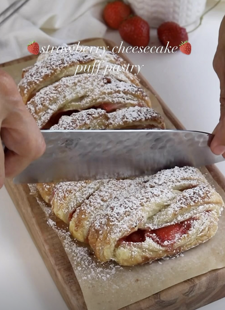 Strawberry Cheesecake Puff Pastry Recipe | The Feedfeed