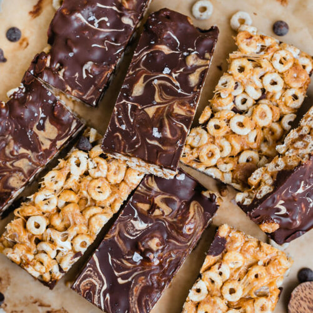 Chocolate with Almonds, Cereal Bars, Breakfast