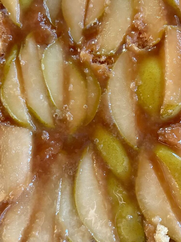 Vegan Pear Upside Down Buttermilk Cake by everydaylillie Quick & Easy
