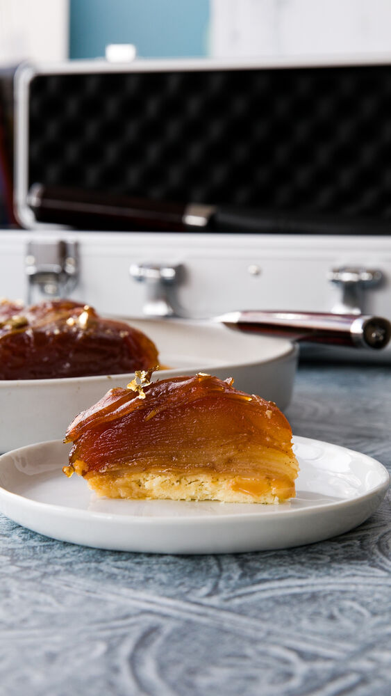 Thousand Layer Apple Tart with Alfajor Cookie-image