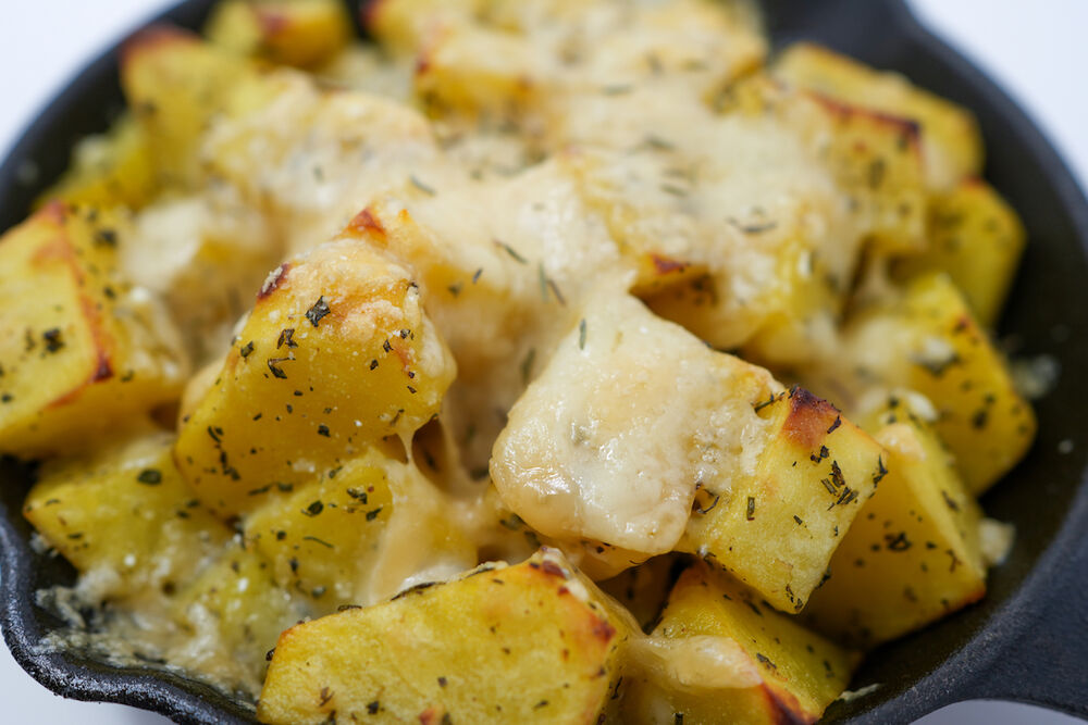 Herb and Parmesan Roasted Yukon Gold Potatoes Recipe | The Feedfeed