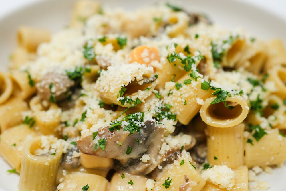 Scallop and Mushroom Rigatoni Alfredo Recipe The Feedfeed