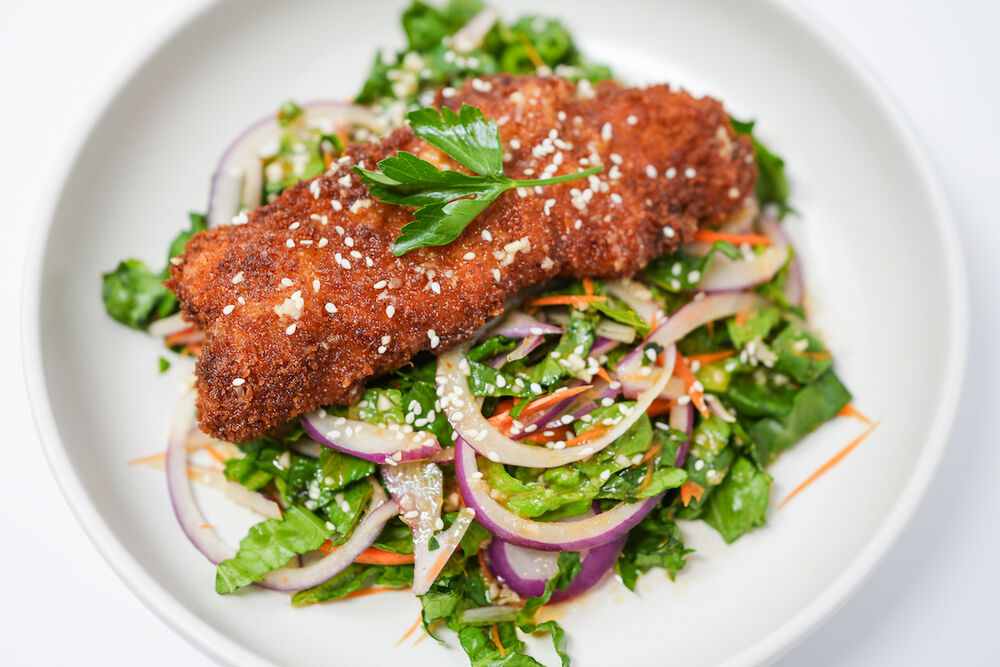 Crispy Fried Monkfish with Sweet Chili Vinaigrette Salad Recipe | The ...