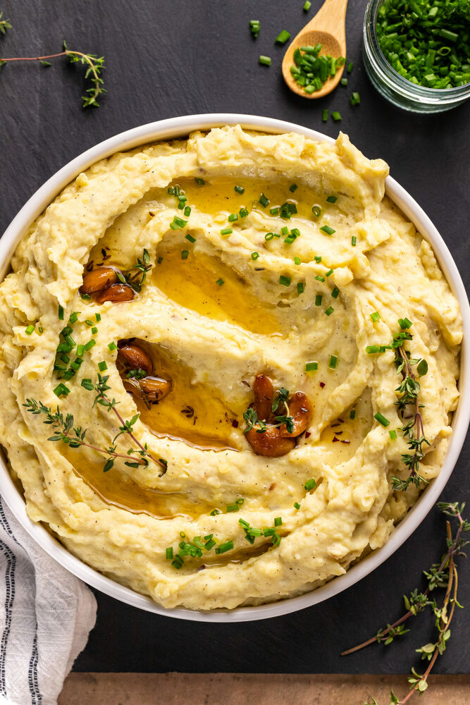 Garlic Confit Mashed Potatoes Recipe | The Feedfeed