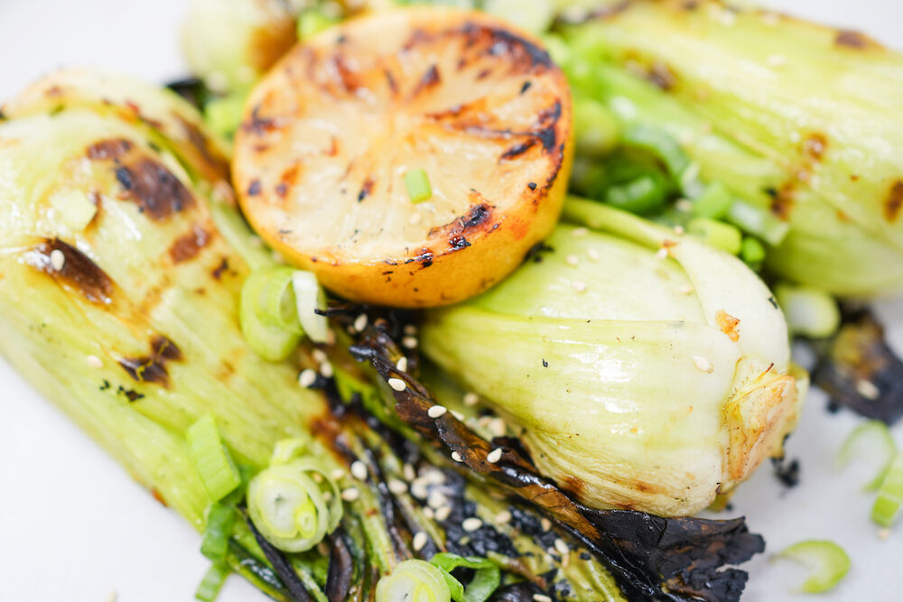 Garlic Soy Grilled Bok Choy Recipe | The Feedfeed