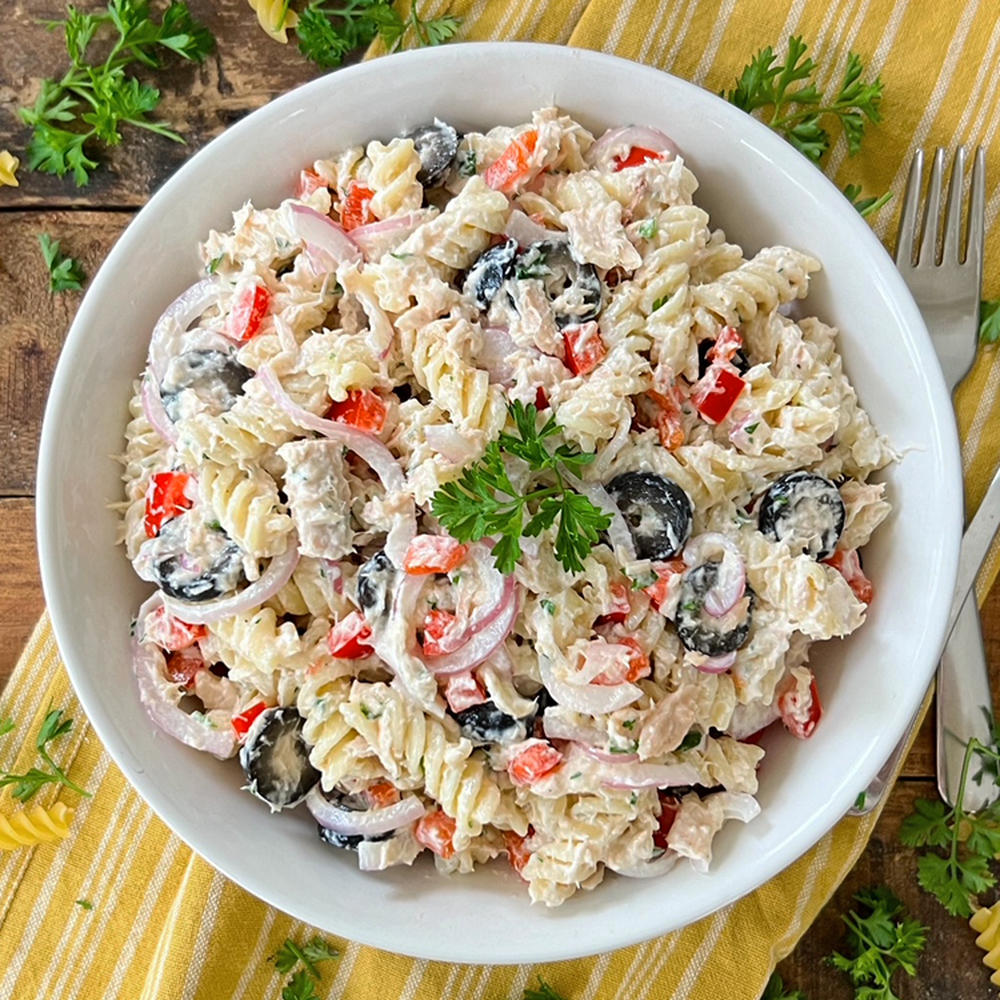 HEALTHY Creamy Tuna Pasta Salad | Seriously GOOD 20 Minute Recipe ...