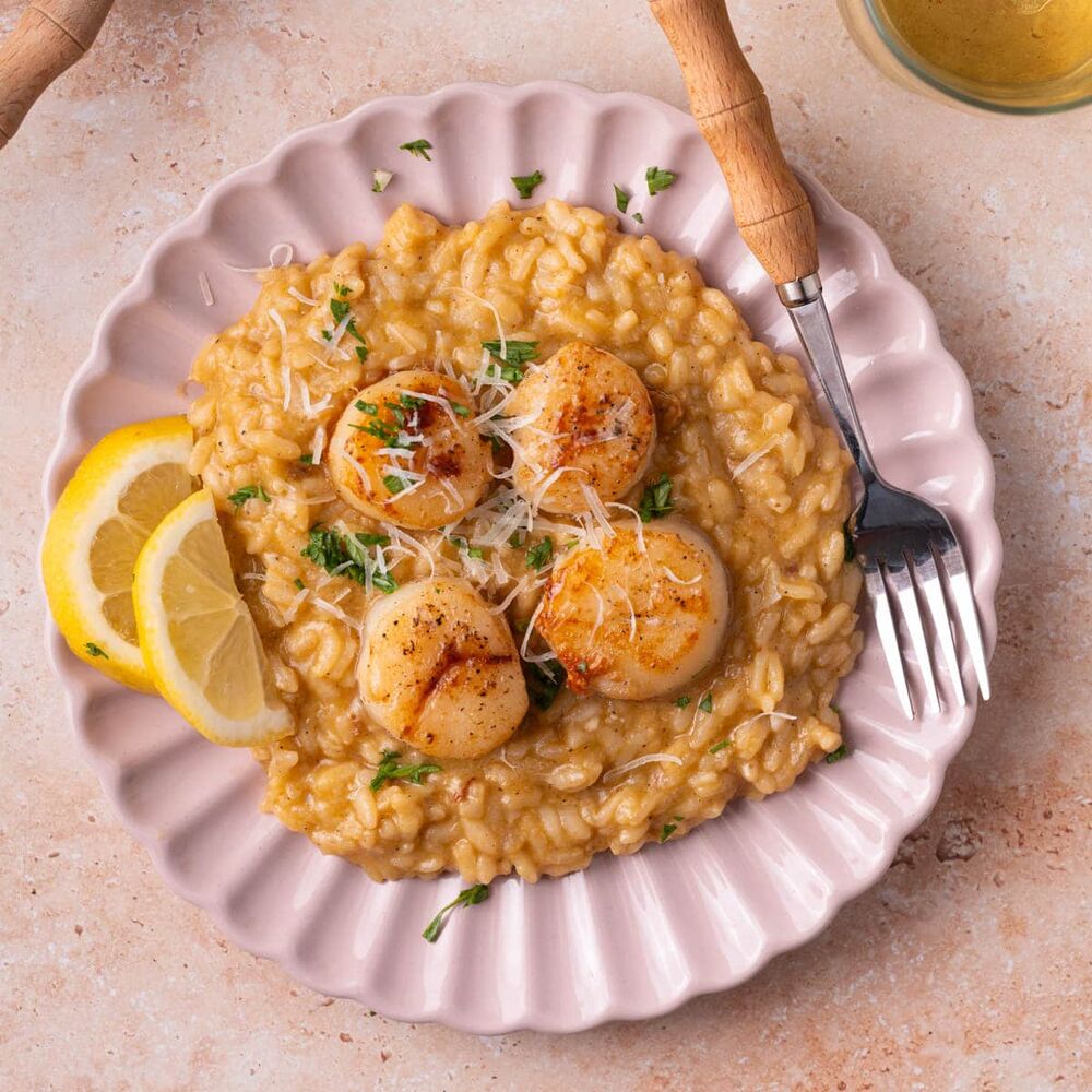 One-Pot Seared Scallop Risotto with Lemon Recipe | The Feedfeed