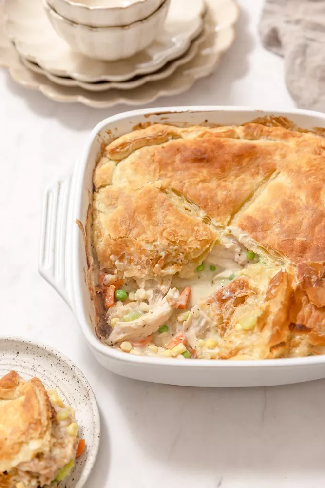 Easy Leftover Turkey Pot Pie with Puff Pastry Crust Recipe | The Feedfeed