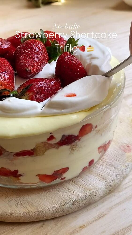 Strawberry Shortcake Trifle Recipe | The Feedfeed
