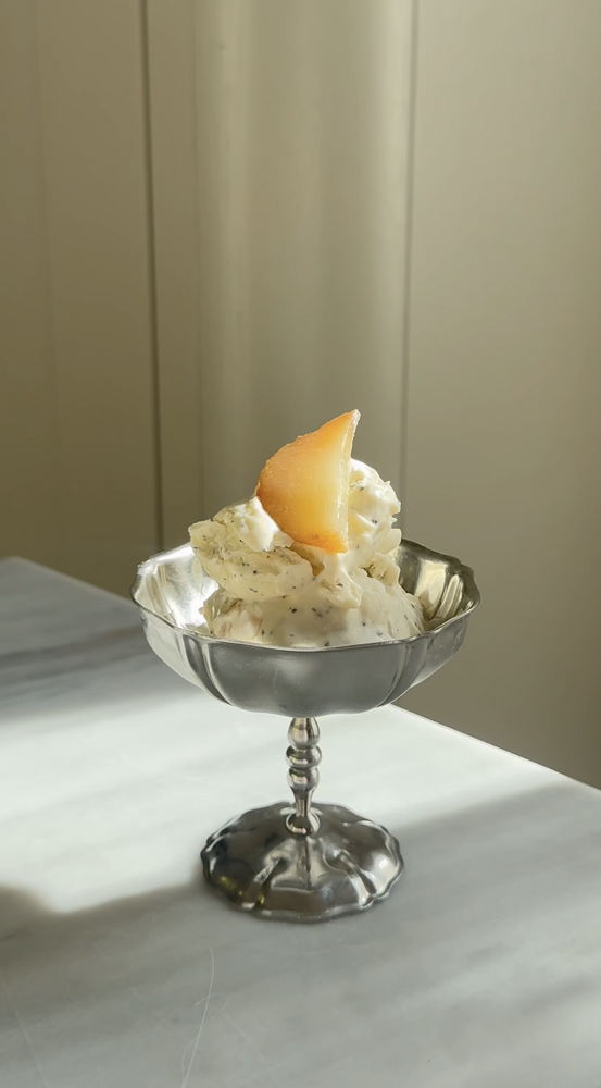 No-Churn Earl Grey and Pear Ice Cream Recipe | The Feedfeed