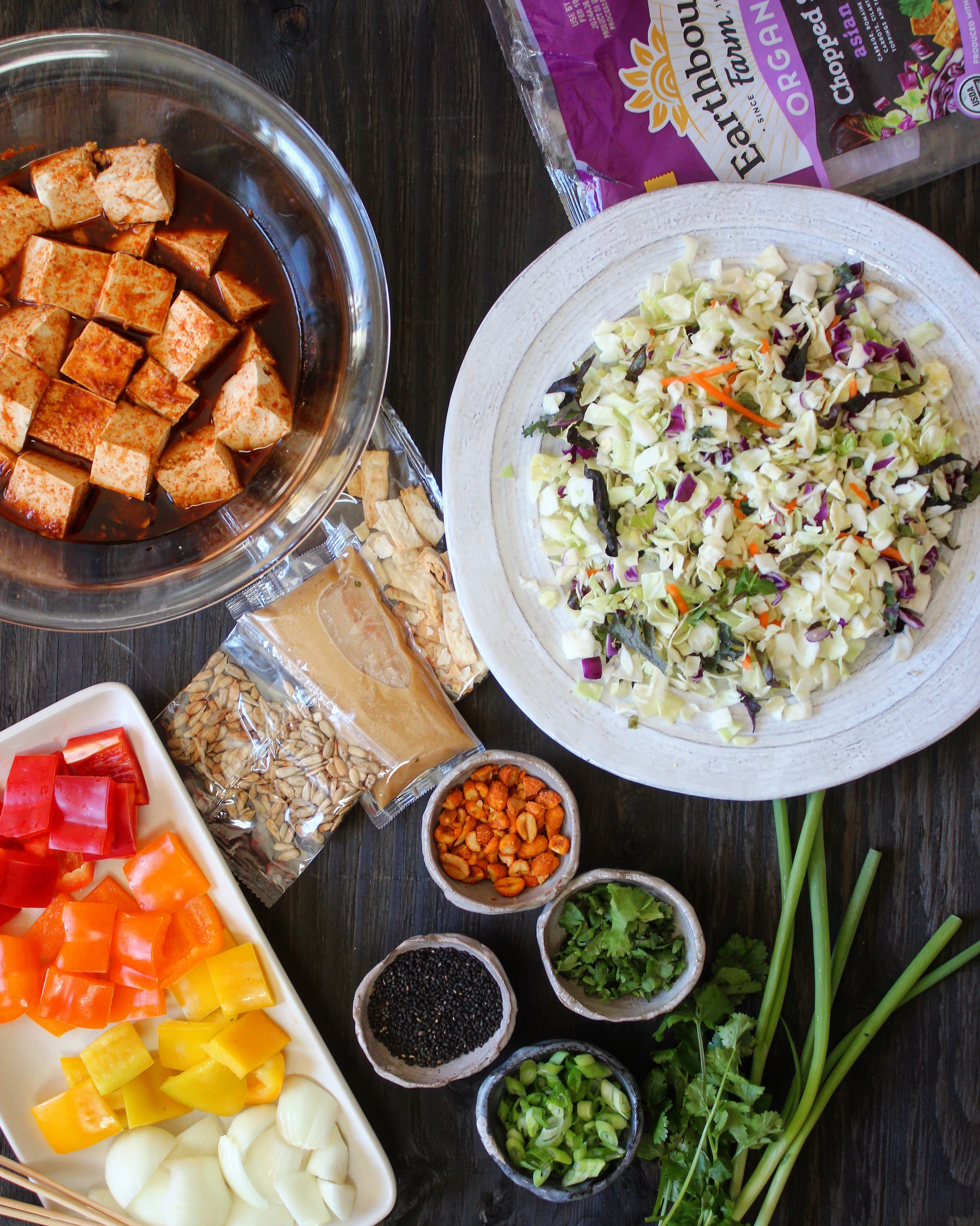 Korean Grilled Tofu & Asian Salad by Amisha Gurbani , San Francisco, CA