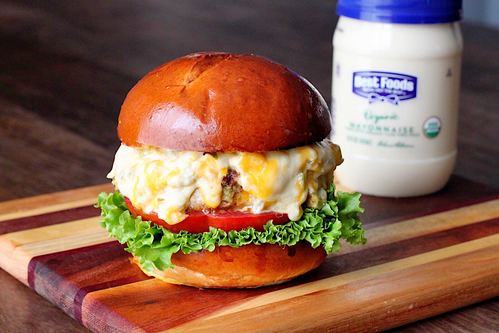 Green Chile “Pimento Cheese” Chicken Burgers by Nick Neves , Los