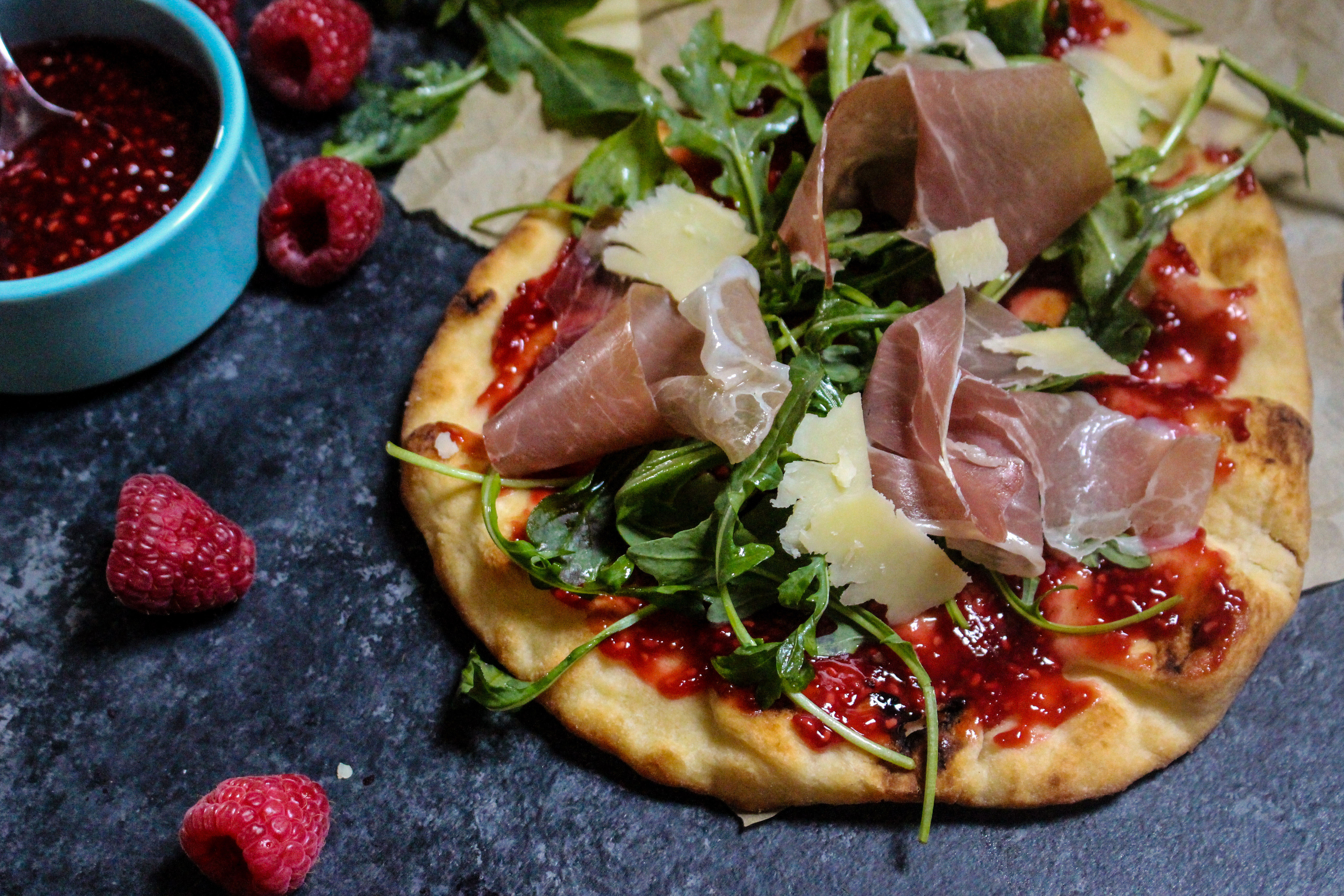 Prosciutto Arugula Flatbread by Charlotte , The Feedfeed