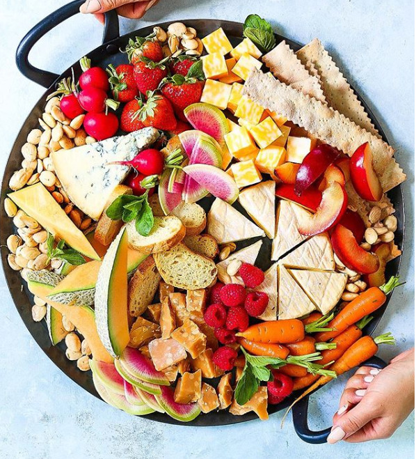 Spring Cheese Board With Fresh Berries Carrots Beets And Cantaloupe Recipe By Chungah Rhee The Feedfeed