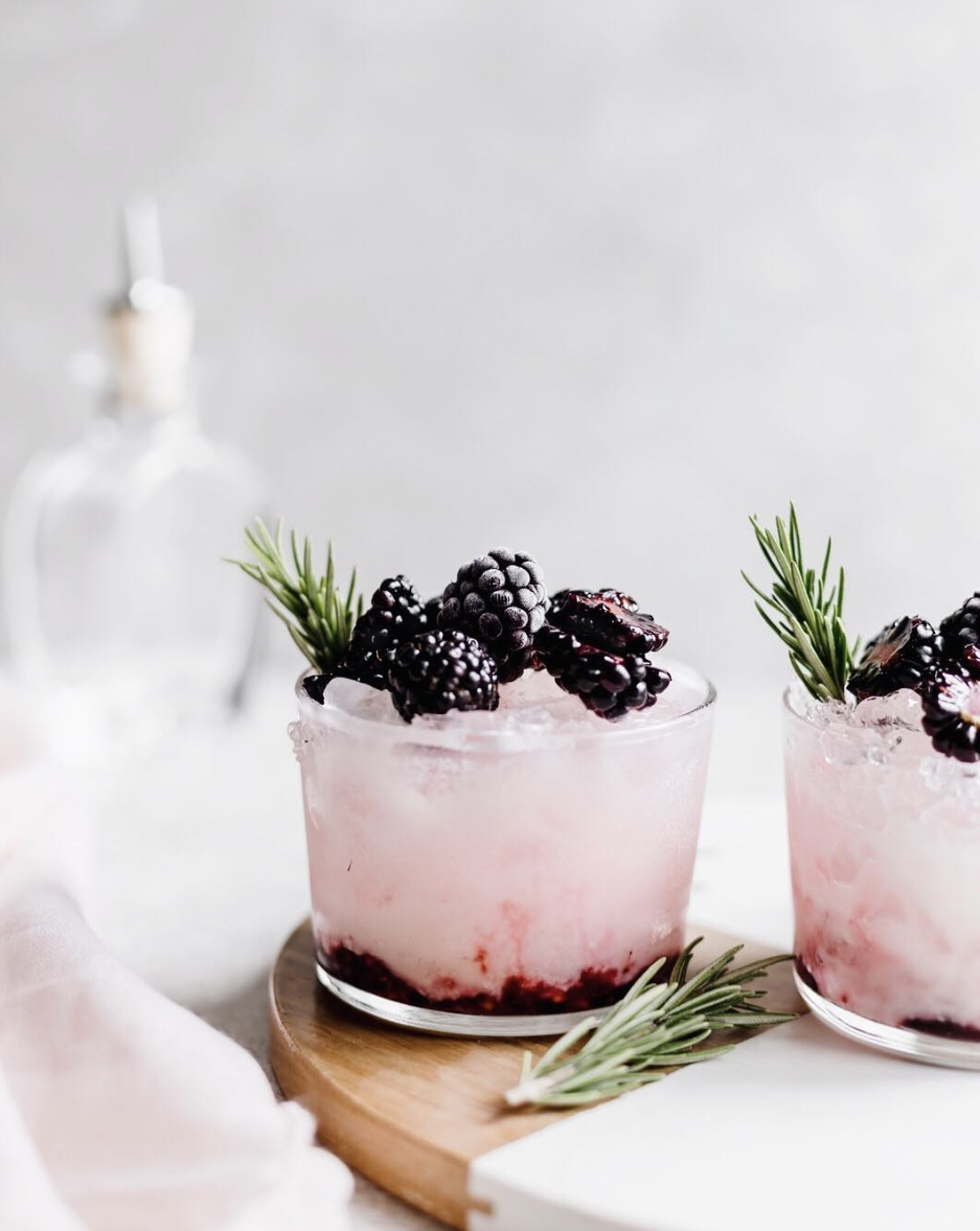 RosewaterLime Coconut Smash with Fresh Blackberries by colljeffers