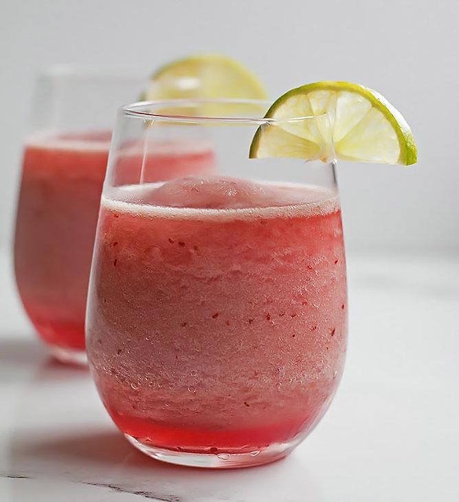 Fizzy Frozen Raspberry Margaritas Recipe The Feedfeed