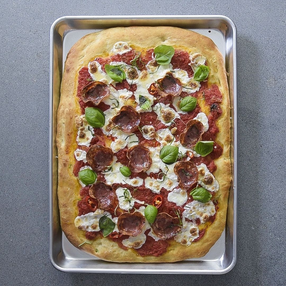 Hot Honey and Soppressata Pizza Recipe The Feedfeed